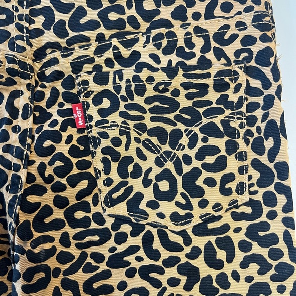 Levi's Girl’s 12R Black Tan Leopard Print Jeggings Comfortable Fun Pull On Pants - Picture 5 of 8